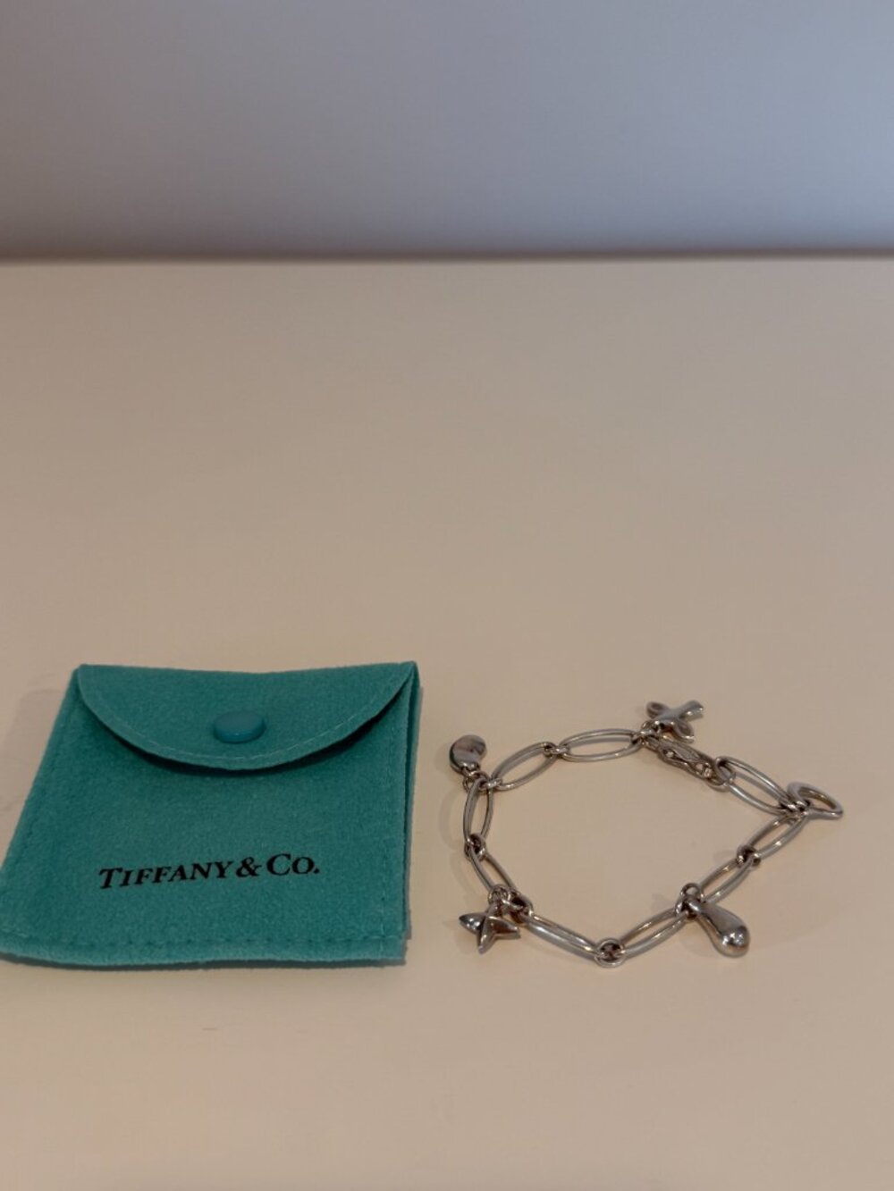 Tiffany Charm Bracelet Elsa Peretti 100% Authentic 925 Silver